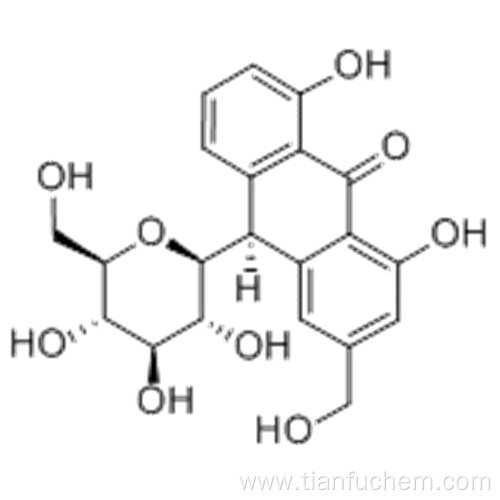 9(10H)-Anthracenone,10-b-D-glucopyranosyl-1,8-dihydroxy-3-(hydroxymethyl)-,( 57187637,10S)- CAS 1415-73-2